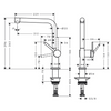 Hansgrohe Talis M54 72840 Rvs-look Keukenkraan Vaste uitloop Recht