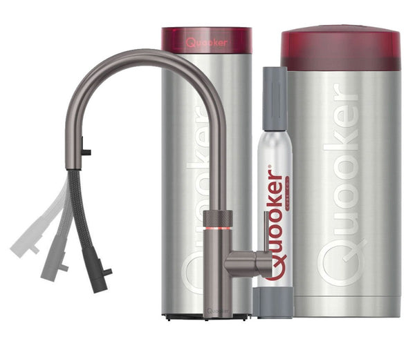 Quooker Flex met COMBI boiler & CUBE reservoir 5-in-1 kraan Gun Metal 0