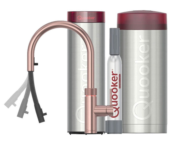 Quooker Flex met COMBI boiler & CUBE reservoir 5-in-1 kraan Rose Copper 0