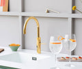 Quooker Fusion Round met COMBI boiler & CUBE reservoir 5-in-1 kraan Goud 2