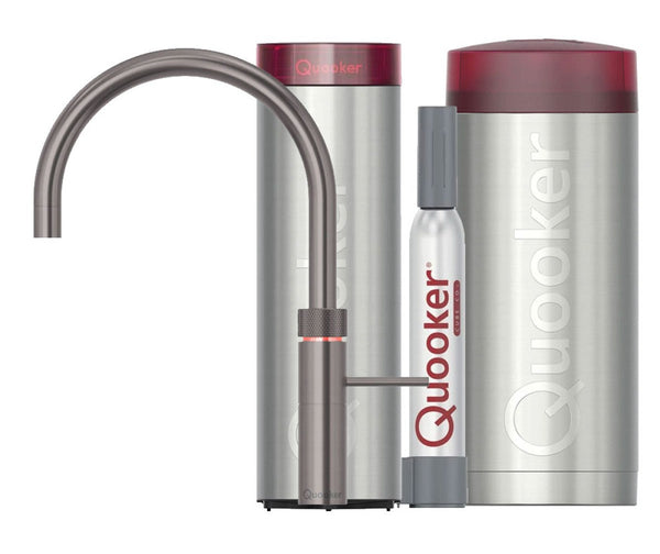 Quooker Fusion Round met COMBI boiler & CUBE reservoir 5-in-1 kraan Gun Metal 0