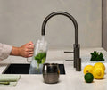 Quooker Fusion Round met COMBI boiler & CUBE reservoir 5-in-1 kraan Gun Metal 2