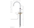 Quooker Fusion Round met COMBI boiler & CUBE reservoir 5-in-1 kraan Messing Patina 3