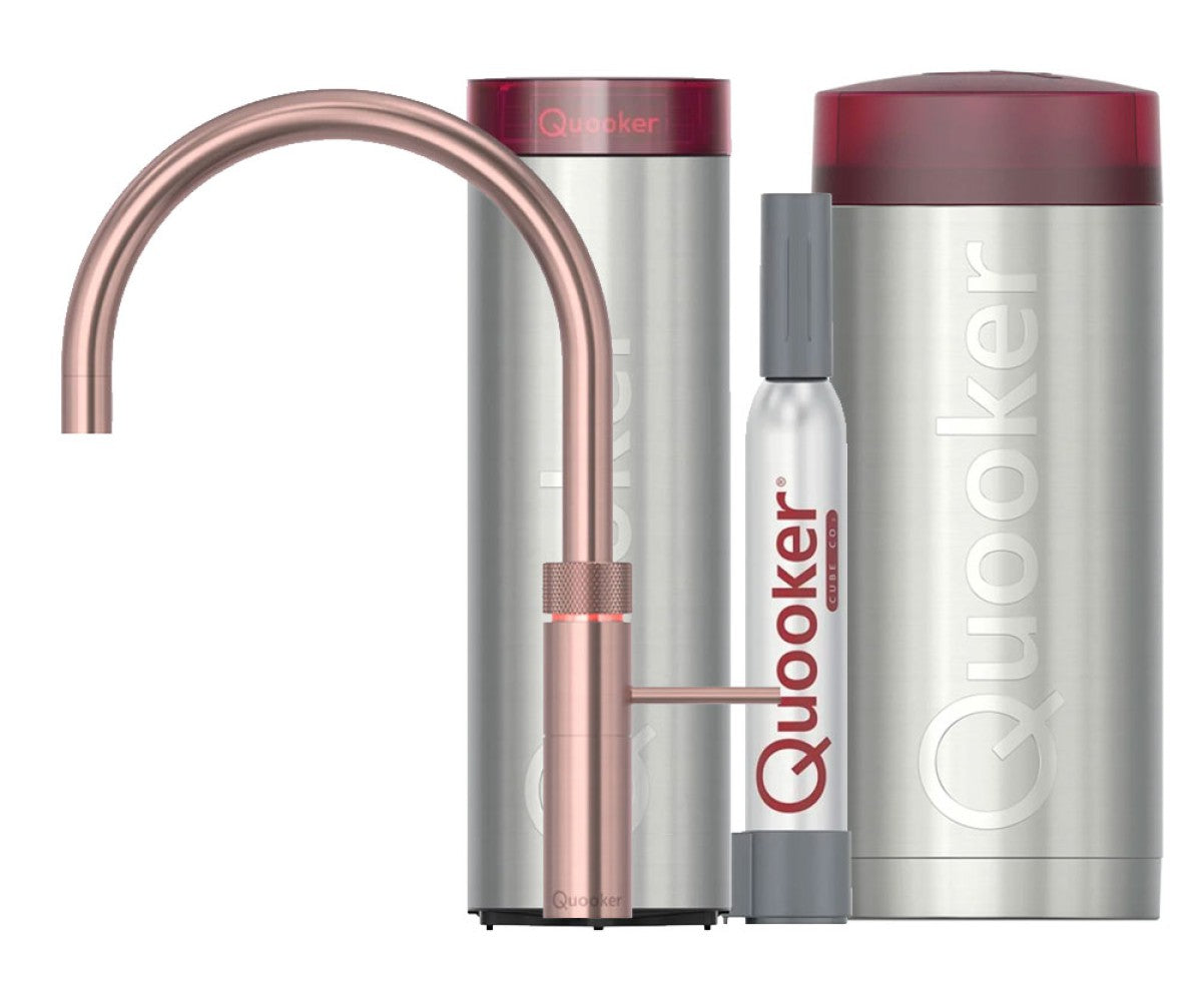 Quooker Fusion Round met COMBI boiler & CUBE reservoir 5-in-1 kraan Rose Copper 0