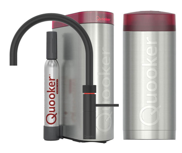 Quooker Fusion Round met COMBI boiler & CUBE reservoir 5-in-1 kraan Zwart 0
