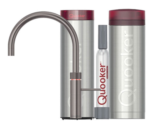 Quooker Fusion Round met PRO3 boiler & CUBE reservoir 5-in-1 kraan Gun Metal 0