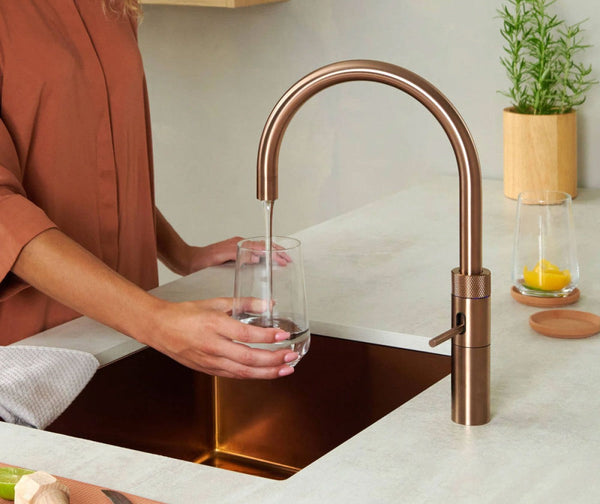Quooker Fusion Round met PRO3 boiler & CUBE reservoir 5-in-1 kraan Rose Copper 1