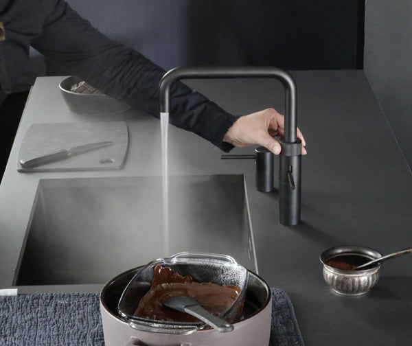 Quooker Fusion Square met COMBI+ boiler & CUBE reservoir 5-in-1 kraan Zwart 2