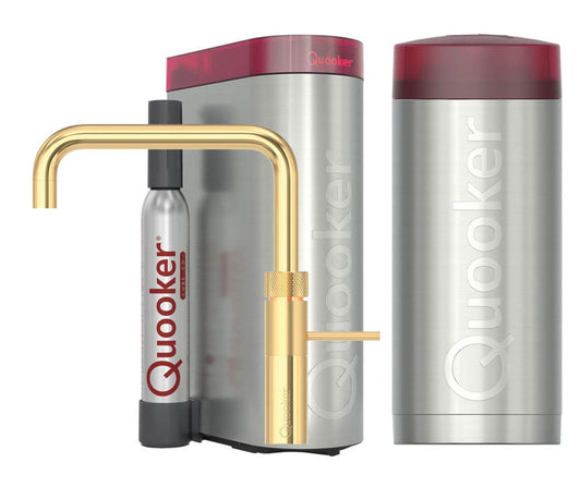 Quooker Fusion Square met COMBI boiler & CUBE reservoir 5-in-1 kraan Goud 0