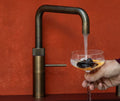Quooker Fusion Vierkant met COMBI+ boiler & CUBE reservoir 5-in-1 kraan Messing Patina 1
