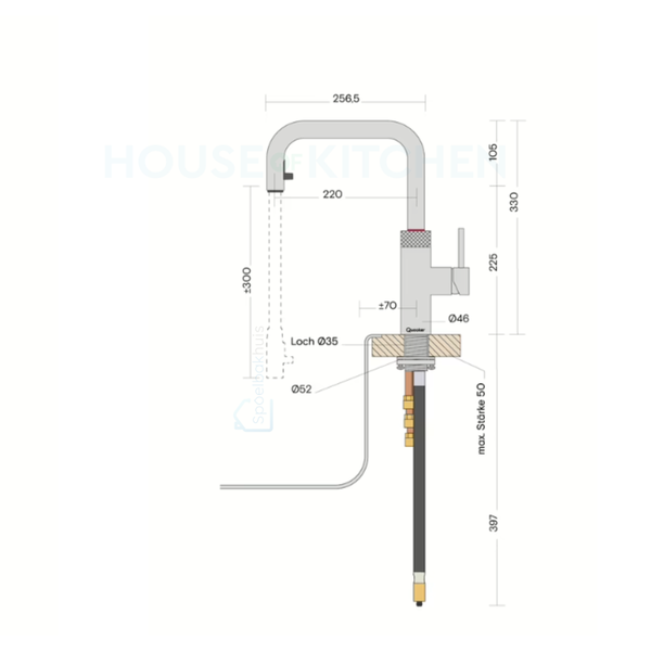 Quooker Flex Square Chroom COMBI+