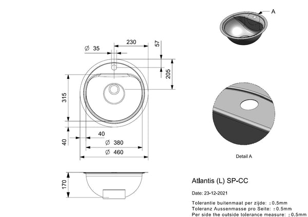 Reginox Atlantis (L) SP-CC