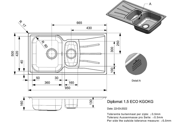 Reginox Diplomat 1.5 (R) ECO KGOKG