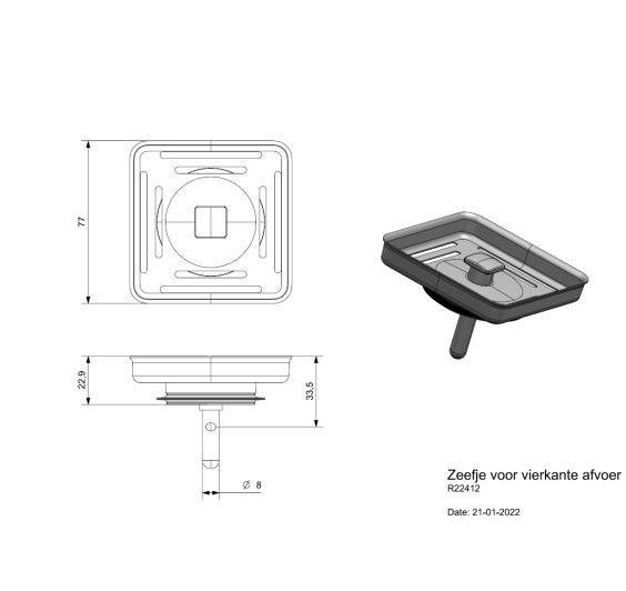 Reginox Afvoerplug / korfplug R1196