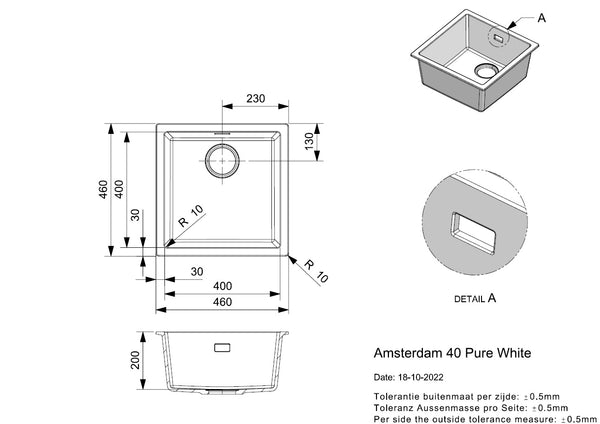 Reginox Amsterdam 40 Pure White