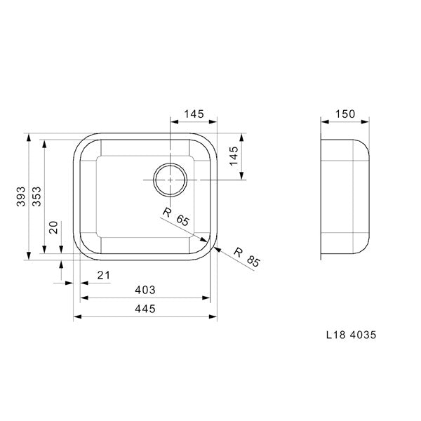 Reginox L18 4035 (L) KG-CC