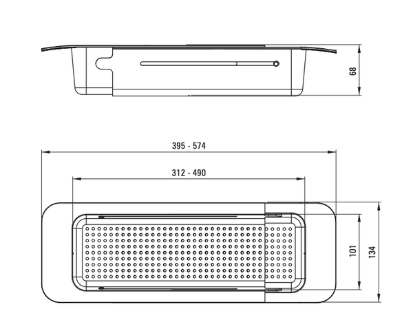 Uitschuifbaar Inzetbakje voor Spoelbak – Universeel & Ruimtebesparend