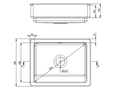 Keramische Witte Spoelbak 60 cm – Geschikt voor IKEA Keukens | Wit Hoogglans Opbouw 615 x 485 mm