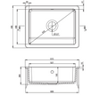 Keramische Witte Spoelbak 60 cm – Geschikt voor IKEA Keukens | Wit Hoogglans Opbouw 615 x 485 mm