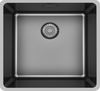 Caressi CAPPMX40R20GM Gun Metal Spoelbak 40x40 cm – Op-, Onder- en Vlakbouw