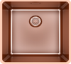 Caressi CAPPMX40R20CO Copper Spoelbak 40x40 cm – Op-, Onder- en Vlakbouw
