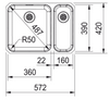 Franke LAX 160 DL Spoelbakken RVS 1220257093