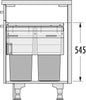 Hailo Euro Cargo Front afvalemmer inbouw 76 liter 3619731