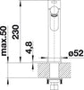 BLANCO AMBIS keukenkraan edelstaal RVS geborsteld 523118