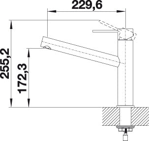 BLANCO AMBIS keukenkraan edelstaal RVS geborsteld 523118