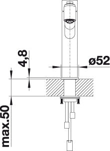 BLANCO AMBIS-S keukenkraan edelstaal RVS geborsteld 525124