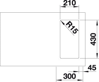 BLANCO ANDANO 180-IF Spoelbak RVS 522951