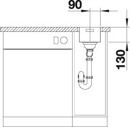 BLANCO ANDANO 180-IF Spoelbak RVS 522951