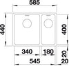 BLANCO ANDANO 340/180-IF Spoelbak RVS 522973