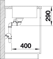 BLANCO ANDANO 340/180-IF Spoelbak RVS 522975