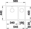 BLANCO ANDANO 340/180-U Spoelbak RVS 522977