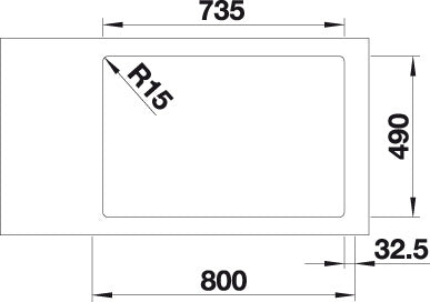 BLANCO ANDANO 340/340-IF/A Spoelbak RVS 525248