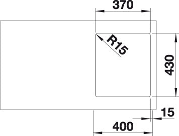 BLANCO ANDANO 340-IF Spoelbak RVS 522953