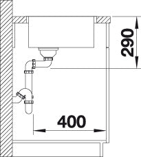 BLANCO ANDANO 340-IF Spoelbak RVS 522953