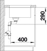 BLANCO ANDANO 340-U Spoelbak RVS 522955