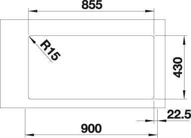 BLANCO ANDANO 400/400-IF Spoelbak RVS 522985