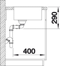 BLANCO ANDANO 400/400-IF Spoelbak RVS 522985