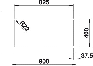 BLANCO ANDANO 400/400-U Spoelbak RVS 522987