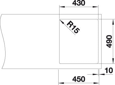 BLANCO ANDANO 400-IF/A Spoelbak RVS 525244