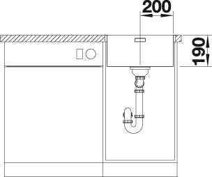 BLANCO ANDANO 400-IF Spoelbak RVS 522957