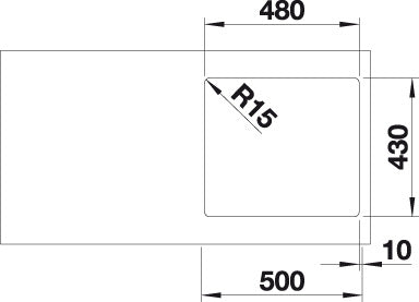 BLANCO ANDANO 450-IF Spoelbak RVS 522961