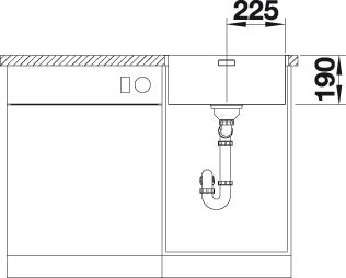 BLANCO ANDANO 450-IF Spoelbak RVS 522961