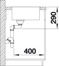 BLANCO ANDANO 450-IF Spoelbak RVS 522961