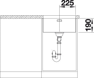 BLANCO ANDANO 450-U Spoelbak RVS 522963