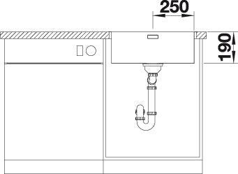 BLANCO ANDANO 500-IF/A Spoelbak RVS 525245