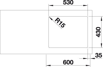 BLANCO ANDANO 500-IF Spoelbak RVS 522965